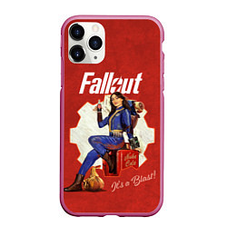 Чехол iPhone 11 Pro матовый Fallout - Lucy, цвет: 3D-малиновый