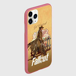 Чехол iPhone 11 Pro матовый Фаллаут - Гуль, цвет: 3D-малиновый — фото 2