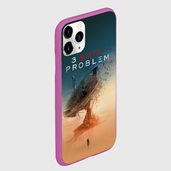 Чехол iPhone 11 Pro матовый 3 Body Problem - satellite, цвет: 3D-фиолетовый — фото 2