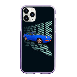 Чехол iPhone 11 Pro матовый Немецкая спортивная машина Porsche 968, цвет: 3D-светло-сиреневый