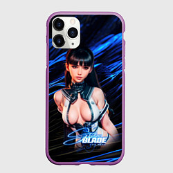 Чехол iPhone 11 Pro матовый Stellar Blade sexy Eve в открытом костюме, цвет: 3D-фиолетовый