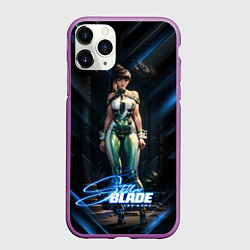 Чехол iPhone 11 Pro матовый Stellar Blade Eve в полный рост, цвет: 3D-фиолетовый