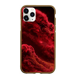 Чехол iPhone 11 Pro матовый Красный густой дым инферно - inferno red