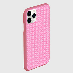 Чехол iPhone 11 Pro матовый Светлый розовый королевский узор, цвет: 3D-малиновый — фото 2