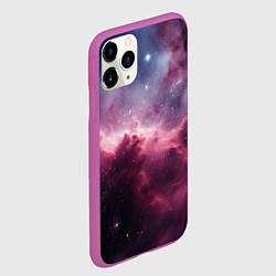 Чехол iPhone 11 Pro матовый Абстрактный космос фантастика, цвет: 3D-фиолетовый — фото 2