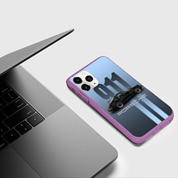 Чехол iPhone 11 Pro матовый Винтажный автомобиль Porsche, цвет: 3D-фиолетовый — фото 2