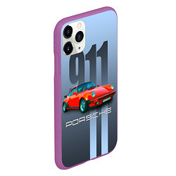 Чехол iPhone 11 Pro матовый Винтажный автомобиль Porsche 911 Carrera, цвет: 3D-фиолетовый — фото 2