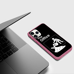 Чехол iPhone 11 Pro матовый Офис и суп, цвет: 3D-малиновый — фото 2