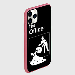 Чехол iPhone 11 Pro матовый Офис и суп, цвет: 3D-малиновый — фото 2