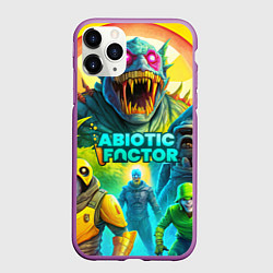 Чехол iPhone 11 Pro матовый Abiotic Factor яркие монстры, цвет: 3D-фиолетовый