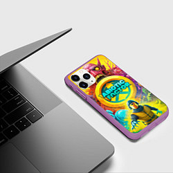 Чехол iPhone 11 Pro матовый Abiotic Factor персонажи и монстры, цвет: 3D-фиолетовый — фото 2