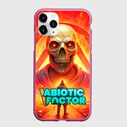 Чехол iPhone 11 Pro матовый Abiotic Factor horror skull, цвет: 3D-малиновый