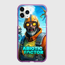 Чехол iPhone 11 Pro матовый Abiotic Factor игровые персонажи, цвет: 3D-фиолетовый