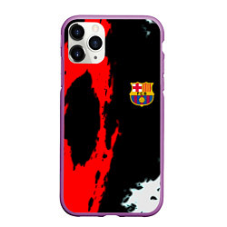 Чехол iPhone 11 Pro матовый Barcelona fc краски спорт, цвет: 3D-фиолетовый