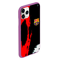 Чехол iPhone 11 Pro матовый Barcelona fc краски спорт, цвет: 3D-фиолетовый — фото 2