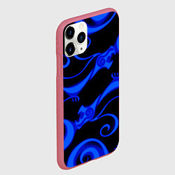 Чехол iPhone 11 Pro матовый Призрачное тату дракона, цвет: 3D-малиновый — фото 2