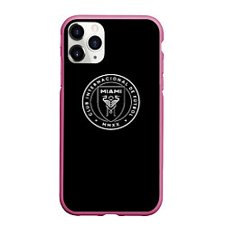 Чехол iPhone 11 Pro матовый Inter miami, цвет: 3D-малиновый