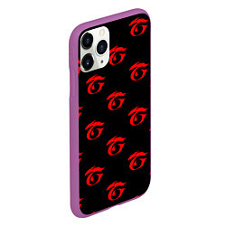 Чехол iPhone 11 Pro матовый Garena free fire mobile game logo, цвет: 3D-фиолетовый — фото 2