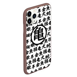 Чехол iPhone 11 Pro матовый Dragon ball anime pattern steel, цвет: 3D-коричневый — фото 2