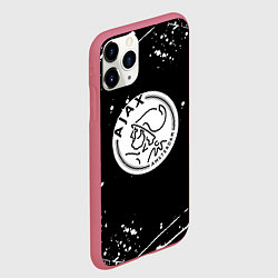 Чехол iPhone 11 Pro матовый Аякс краски брызги спорт, цвет: 3D-малиновый — фото 2