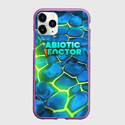 Чехол iPhone 11 Pro матовый Abiotic Factor logo bright neon