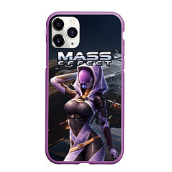 Чехол iPhone 11 Pro матовый Mass Effect ТалиЗора и космический корабль