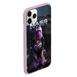 Чехол iPhone 11 Pro матовый Mass Effect ТалиЗора и космический корабль, цвет: 3D-розовый — фото 2