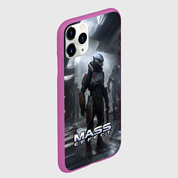 Чехол iPhone 11 Pro матовый Mass Effect game - пришелец, цвет: 3D-фиолетовый — фото 2