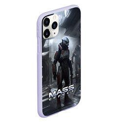 Чехол iPhone 11 Pro матовый Mass Effect game - пришелец, цвет: 3D-светло-сиреневый — фото 2