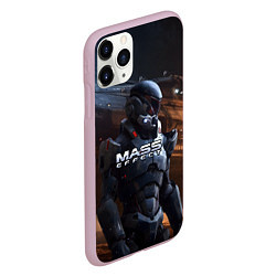 Чехол iPhone 11 Pro матовый Mass Effect game space, цвет: 3D-розовый — фото 2