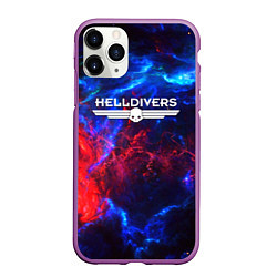 Чехол iPhone 11 Pro матовый Helldivers: Space Logo, цвет: 3D-фиолетовый