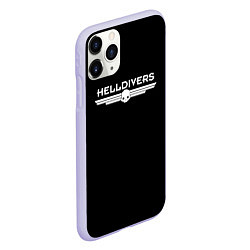 Чехол iPhone 11 Pro матовый Helldivers Logo, цвет: 3D-светло-сиреневый — фото 2