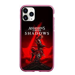 Чехол iPhone 11 Pro матовый Главные герои Assassins creed shadows, цвет: 3D-малиновый