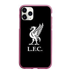 Чехол iPhone 11 Pro матовый Liverpool fc club, цвет: 3D-малиновый