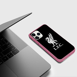 Чехол iPhone 11 Pro матовый Liverpool fc club, цвет: 3D-малиновый — фото 2