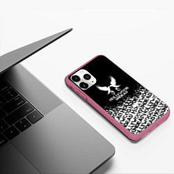 Чехол iPhone 11 Pro матовый Hollywood Undead rock, цвет: 3D-малиновый — фото 2