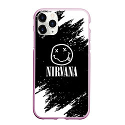 Чехол iPhone 11 Pro матовый Nirvana текустура краски, цвет: 3D-розовый