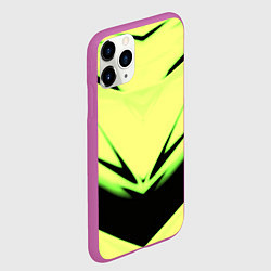 Чехол iPhone 11 Pro матовый Geometry stripes кислотный стиль, цвет: 3D-фиолетовый — фото 2