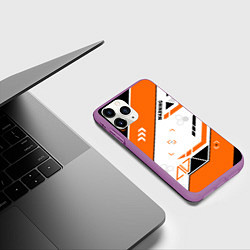 Чехол iPhone 11 Pro матовый Asiimov AWP skin, цвет: 3D-фиолетовый — фото 2