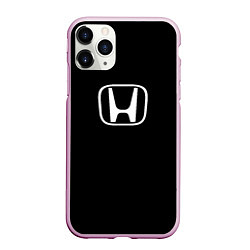 Чехол iPhone 11 Pro матовый Honda white logo, цвет: 3D-розовый