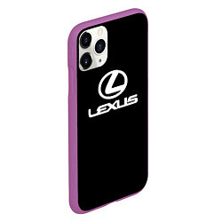 Чехол iPhone 11 Pro матовый Lexus white logo, цвет: 3D-фиолетовый — фото 2