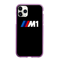 Чехол iPhone 11 Pro матовый BMW m1 logo, цвет: 3D-фиолетовый