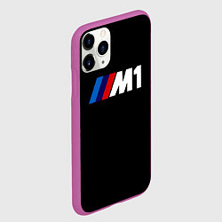 Чехол iPhone 11 Pro матовый BMW m1 logo, цвет: 3D-фиолетовый — фото 2