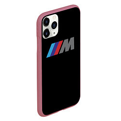 Чехол iPhone 11 Pro матовый BMW sport logo, цвет: 3D-малиновый — фото 2