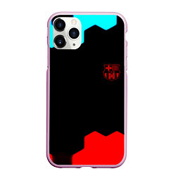 Чехол iPhone 11 Pro матовый Barcelona спортивный кибер стиль, цвет: 3D-розовый