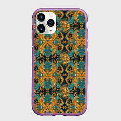 Чехол iPhone 11 Pro матовый Благородные узоры, цвет: 3D-фиолетовый