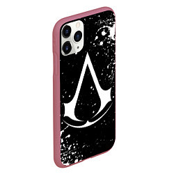 Чехол iPhone 11 Pro матовый White logo of assasin, цвет: 3D-малиновый — фото 2