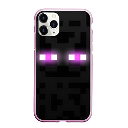 Чехол iPhone 11 Pro матовый Эндермен майнкрафт, цвет: 3D-розовый