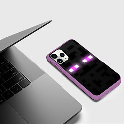 Чехол iPhone 11 Pro матовый Эндермен майнкрафт, цвет: 3D-фиолетовый — фото 2