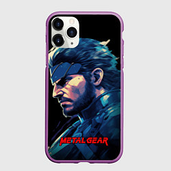 Чехол iPhone 11 Pro матовый Веном Снейк Metal gear game, цвет: 3D-фиолетовый